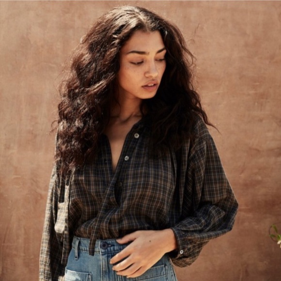 Doen Tops - DÔEN Guadalupe Top - French Plaid Navy